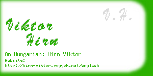 viktor hirn business card